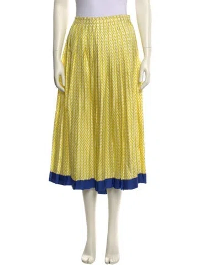 Pre-owned Valentino Printed Midi Length Skirt In Multi