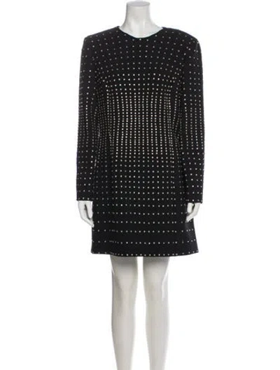 Pre-owned Valentino Printed Mini Dress In Black