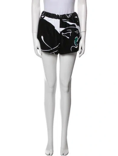 Pre-owned Valentino Printed Mini Shorts W/ Tags In Blue