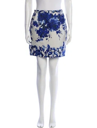 Pre-owned Valentino Printed Mini Skirt In Multi