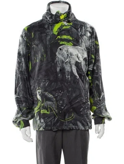 Pre-owned Valentino Printed Parka W/ Tags In Gray