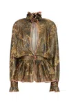 Valentino Patterned Lurex Blouse