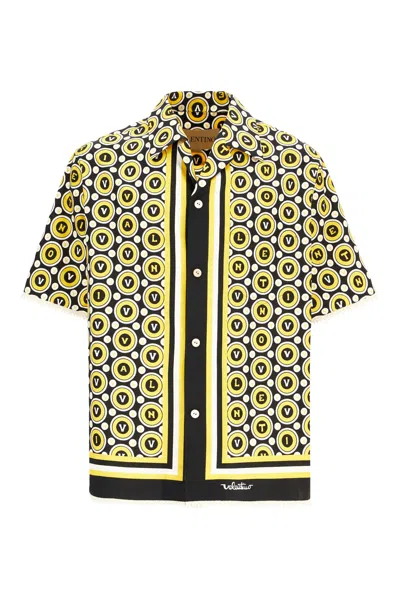 Valentino Bowling Shirt With Bulles Royales Print In Multi