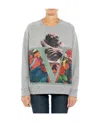 Valentino Printed Round-neck Sweater In Gray