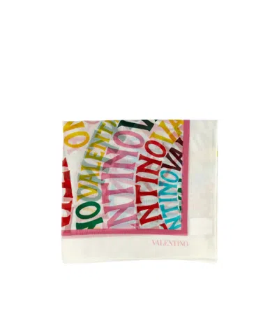 Valentino Printed Scarf In White