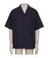 Valentino Garavani Bowling Shirt With Cherryfic Print In Black