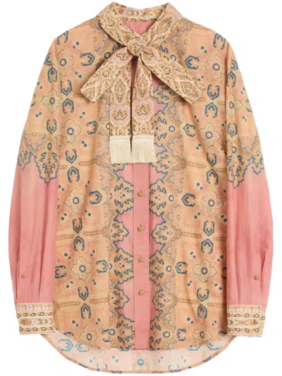 Valentino Hemd Mit Print In Nude