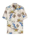 Valentino Printed Short-sleeve Shirt In Gray
