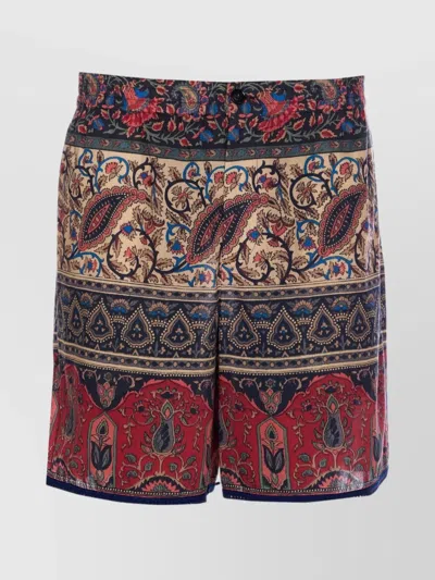 VALENTINO PRINTED SHORTS WITH IMAGINARY JOURNEY PRINT