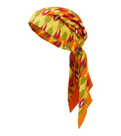 Valentino Printed Silk And Cotton Headscarf In Multi