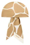 Valentino Printed Silk Headband In Neutral