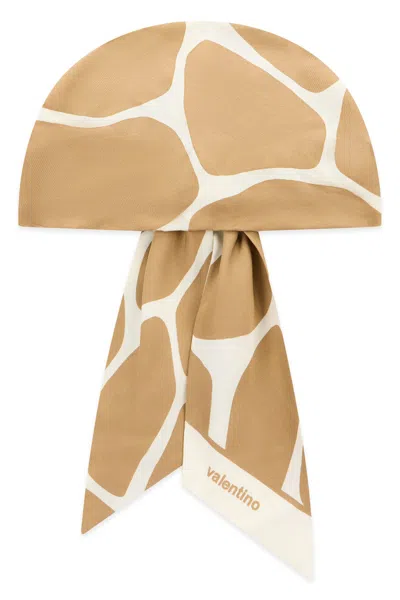 Valentino Garavani Printed Silk Headband In Neutral