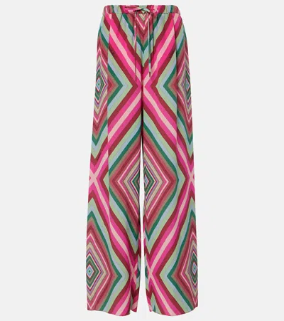 Valentino Geometric-print Palazzo Pants In Printed