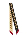 Valentino 'petit Charles' Scarf With Dual Color Accents In Neutral