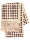 Valentino Garavani Chamber Silk Bandeau Scarf With Fringe In Neutrals
