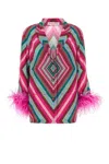 Valentino Printed Silk Shirt In Multicolor