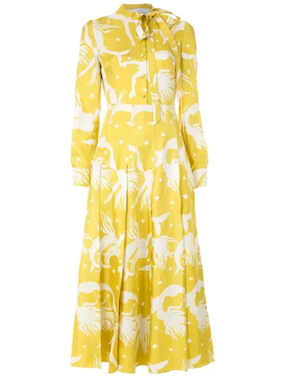 Valentino Printed Silk Twill Dress