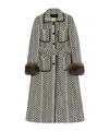 Valentino Printed Single-breasted Coat In Black