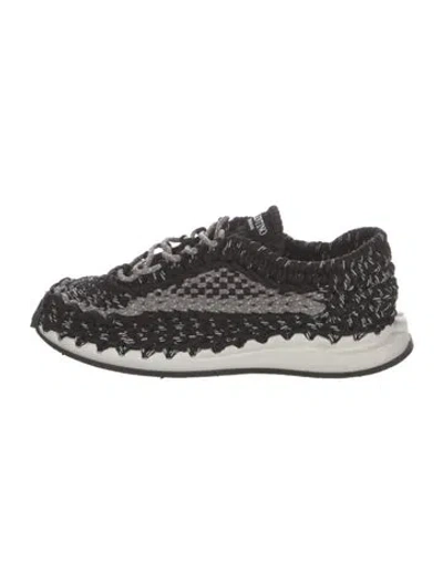 Pre-owned Valentino Garavani Printed Sneakers In Black