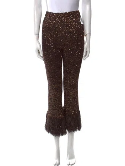 Pre-owned Valentino Printed Straight Leg Pants W/ Tags