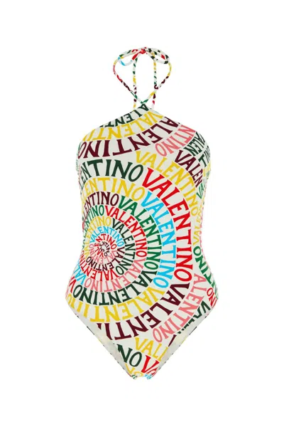 Valentino Printed Stretch Nylon  Garavani Escape Swimsuit In Multicolor