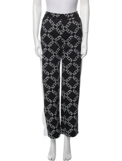 Pre-owned Valentino Printed Sweatpants In Black