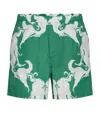 Valentino Abstract-print Elasticated-waist Swim Shorts In Multi