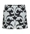 Valentino Nylon Swimsuit With Metamorphos Wall Print In Multi