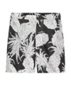 Valentino Printed Swim Trunks In White