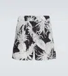 Valentino Printed Swim Trunks In Black