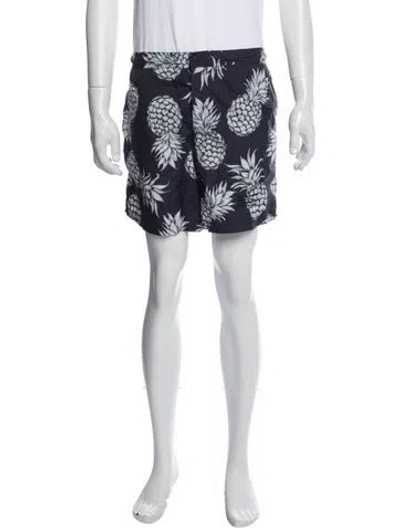 Pre-owned Valentino Printed Swim Trunks In Multi