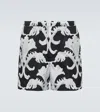 Valentino Nylon Swimsuit With Metamorphos Wall Print In Multicolor