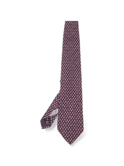 Pre-owned Valentino Garavani Printed Tie In Blue