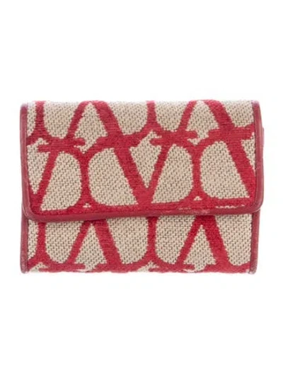 Pre-owned Valentino Garavani Printed Trifold Wallet