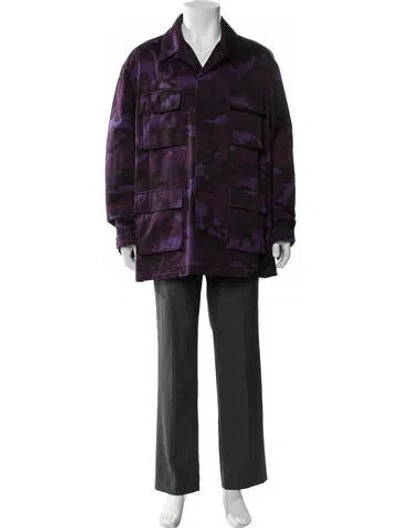 Pre-owned Valentino Printed Utility Jacket In Multi