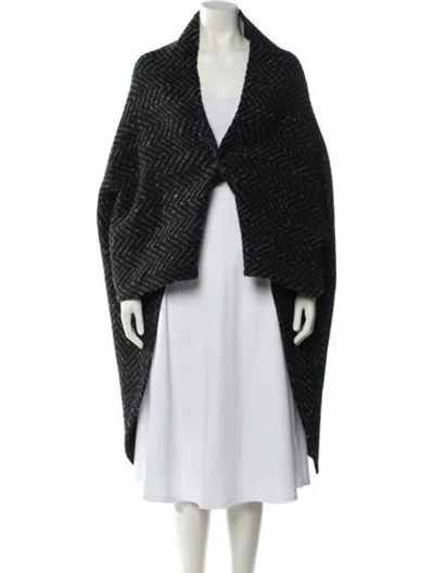 Pre-owned Valentino Printed V-neck Sweater In Blue