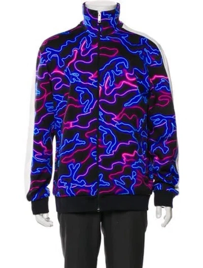 Pre-owned Valentino Printed Windbreaker In Black