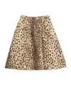 Valentino Wool Cloth Skirt In Jaguar Spots Print Woman Animal Print 42 In Nude