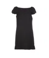 Valentino Ruffle Sleeve Wool Mini Dress In Black