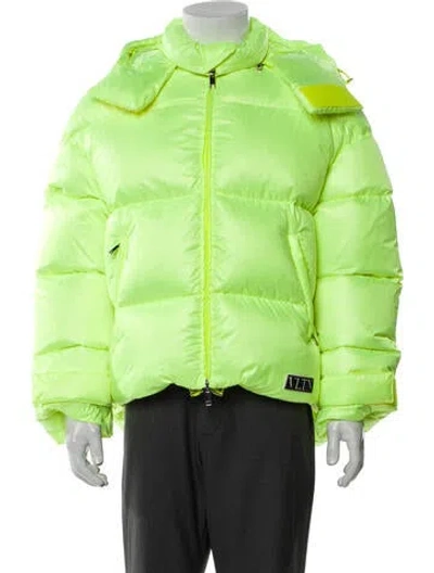 Pre-owned Valentino Puffer Coat In Yellow