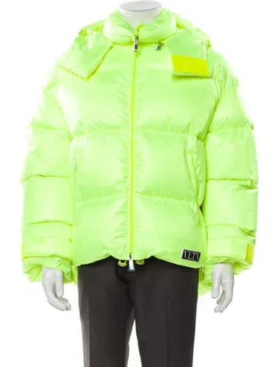 Pre-owned Valentino Puffer Coat In Yellow