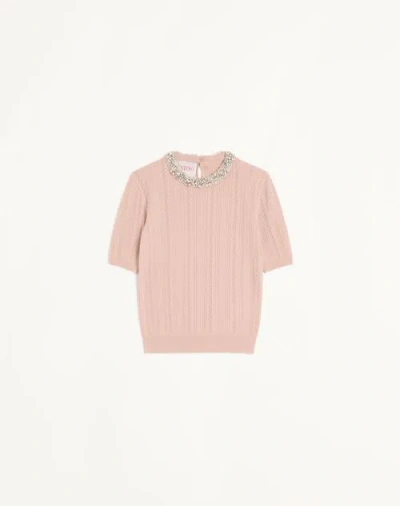 Valentino Embroidered Jumper In Pink