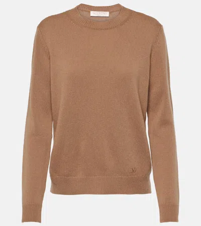 Valentino Cashmere Sweater In Beige