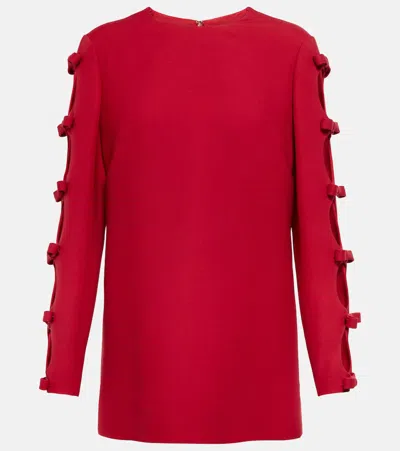 Valentino Pullover Aus Wolle Und Seide In Rot