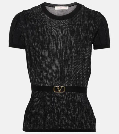 Valentino Pullover Vlogo Signature Aus Schurwolle In Schwarz