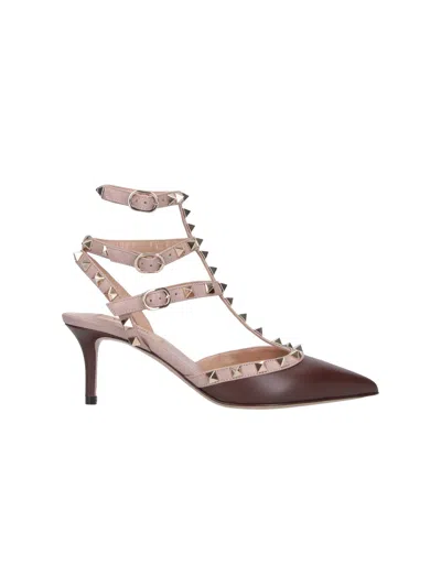 Valentino Garavani Pumps Décolleté "rockstud 65" In Beige