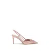 Valentino Vlogo Signature Pointed Toe Slingback Pumps In Pink