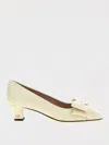 Valentino Garavani Ivory Leather Bowow Pumps In Neutral