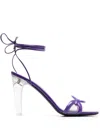 Valentino 1967 Chain Sandals In Purple