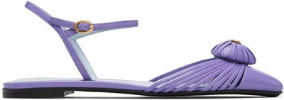 Valentino Garavani Purple Coeur Royal Ballerina Flats In Multi